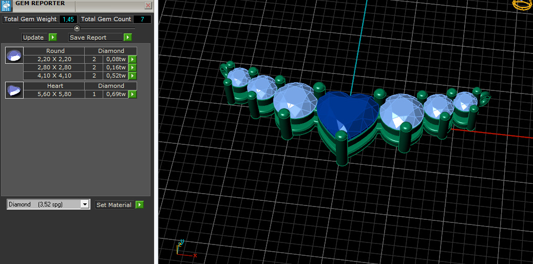 Heart pendant Model 7691 3D print model_7