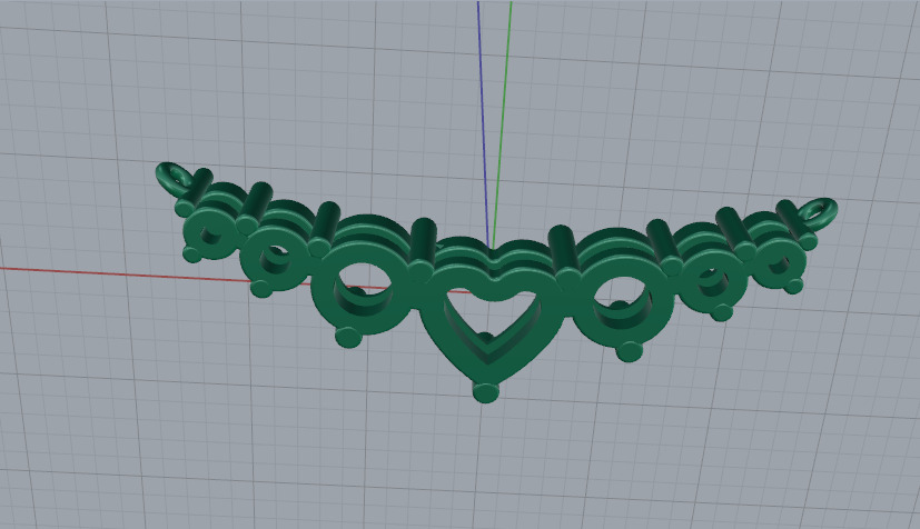 Heart pendant Model 7691 3D print model_4