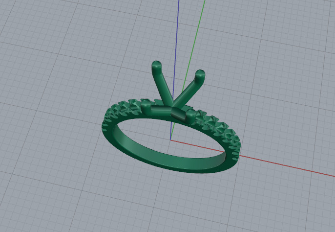 Solitaire engagement rings Model 7690 3D print model_2