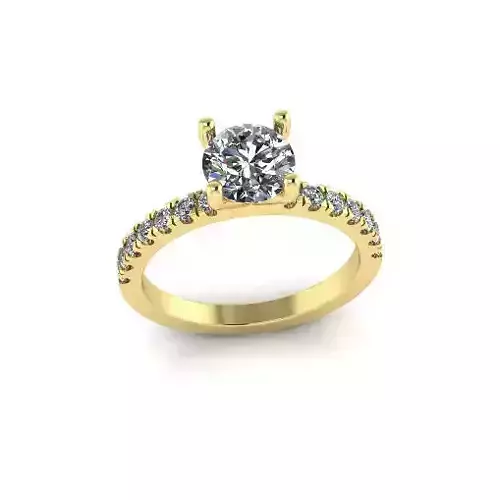Solitaire engagement rings Model 7690
