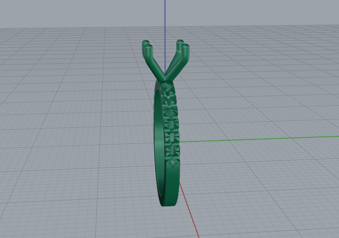 Solitaire engagement rings Model 7690 3D print model_3