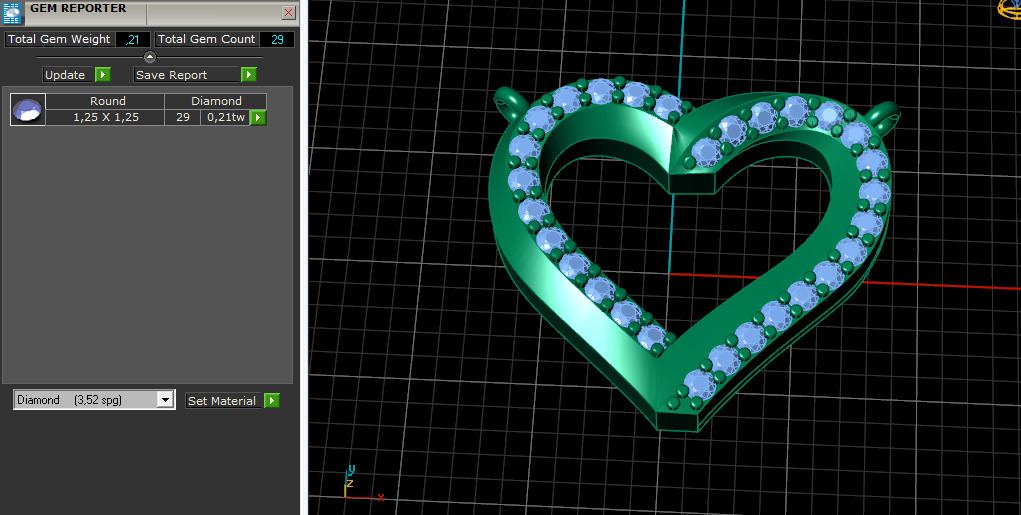 Heart pendant Model 7689 3D print model_7