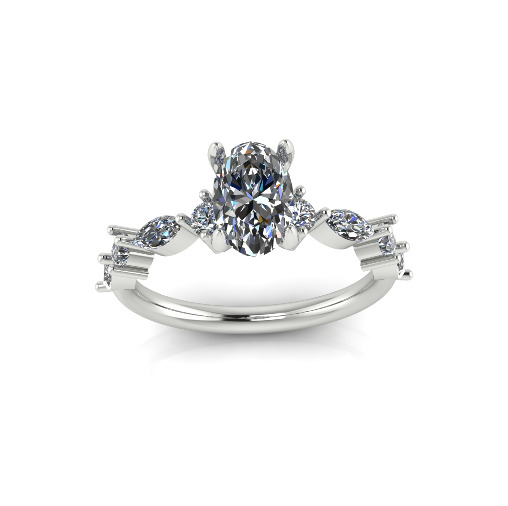 Solitaire engagement rings Model 7674 3D print model_1