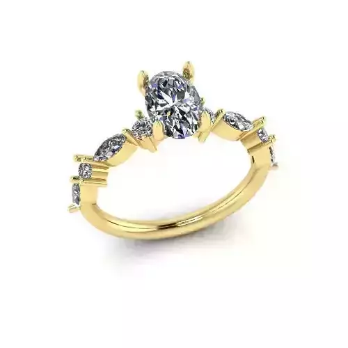 Solitaire engagement rings Model 7674