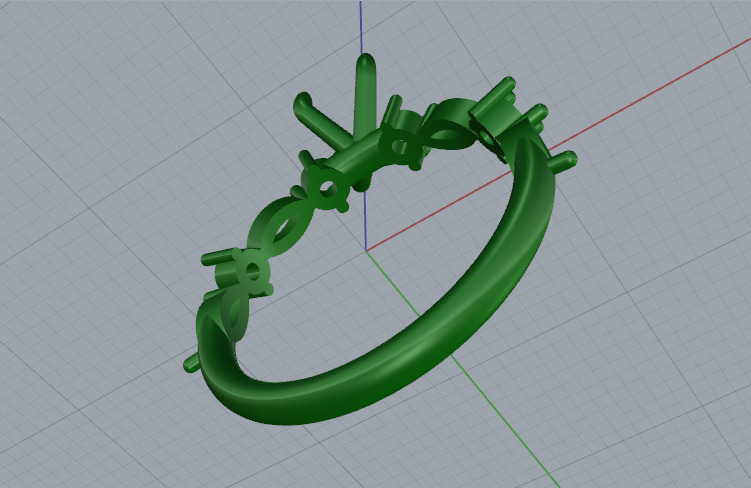 Solitaire engagement rings Model 7674 3D print model_4