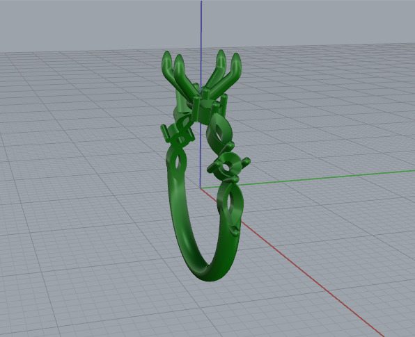 Solitaire engagement rings Model 7674 3D print model_3