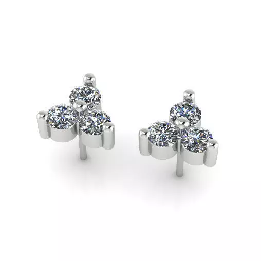 Stud earrings Model 7673 3D print model_0