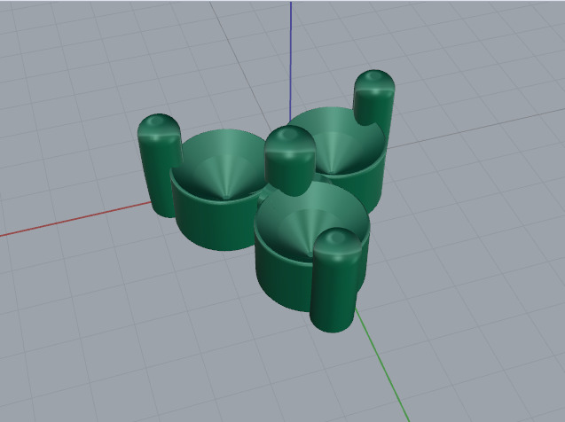 Stud earrings Model 7673 3D print model_3