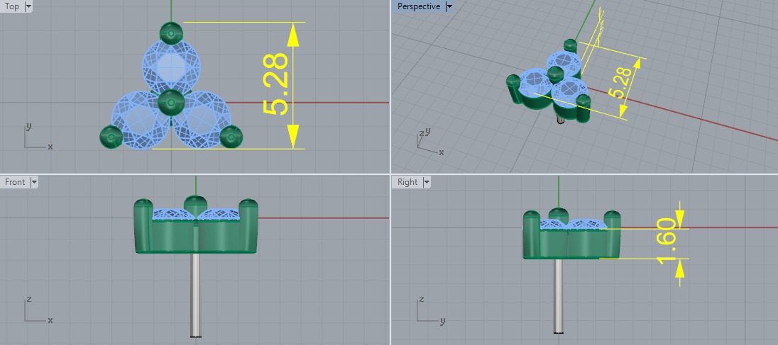 Stud earrings Model 7673 3D print model_5
