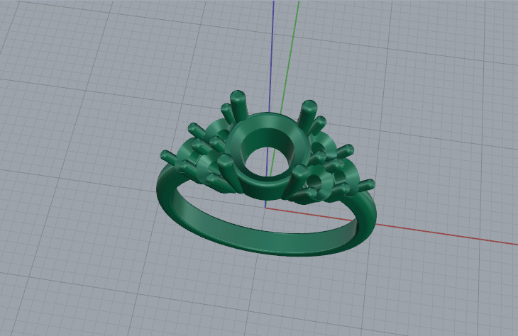 Solitaire engagement rings Model 7671 3D print model_2