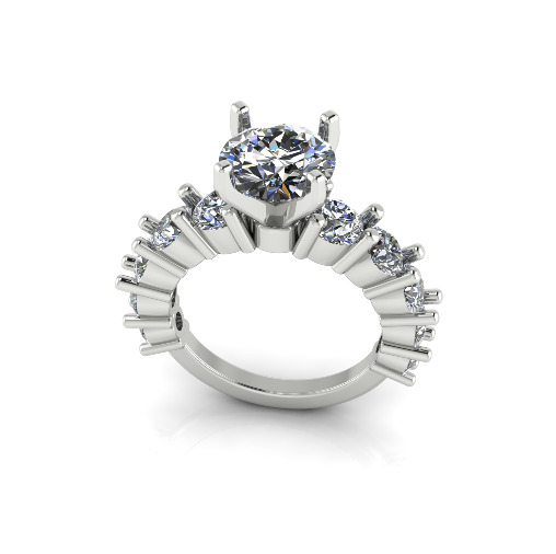 Solitaire engagement rings Model 7667 3D print model_1