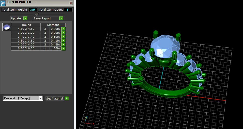 Solitaire engagement rings Model 7667 3D print model_7