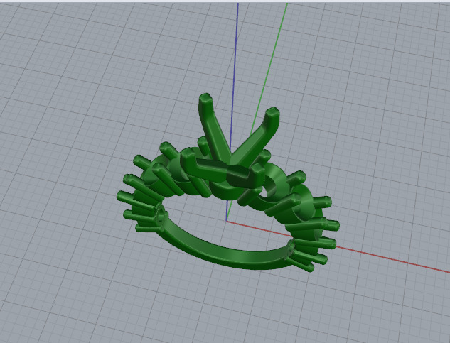 Solitaire engagement rings Model 7667 3D print model_2