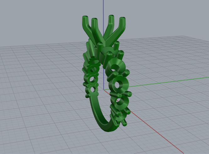 Solitaire engagement rings Model 7667 3D print model_3