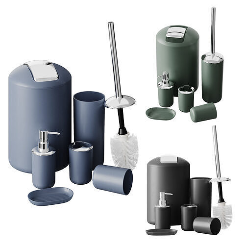 Bathroom Accessories Set 3D model