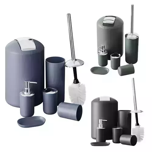 Bathroom Accessories Set 3D model