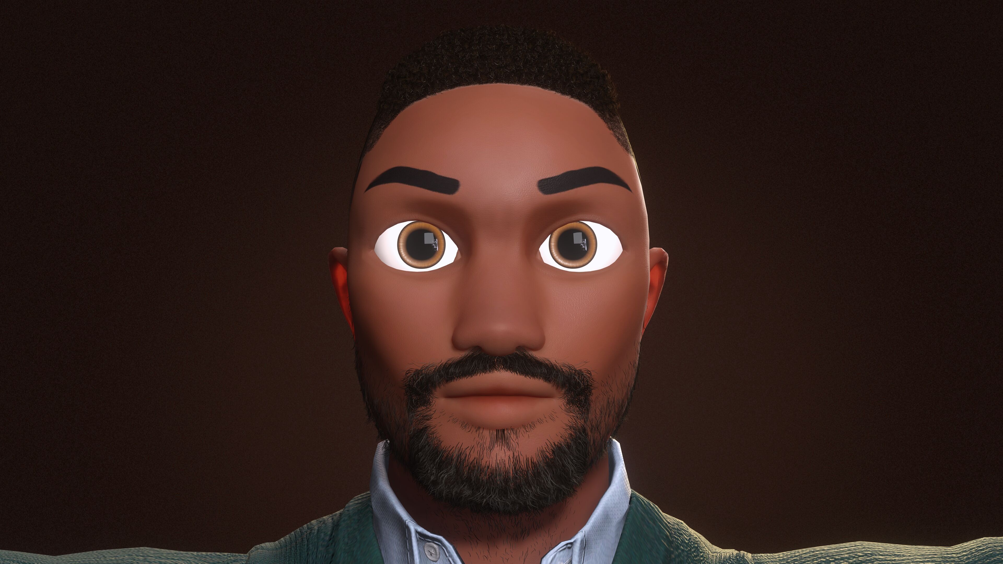 Robert  Rigged Stylized Cartoon 3D Male Character 3D model_7