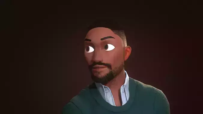 Robert  Rigged Stylized Cartoon 3D Male Character