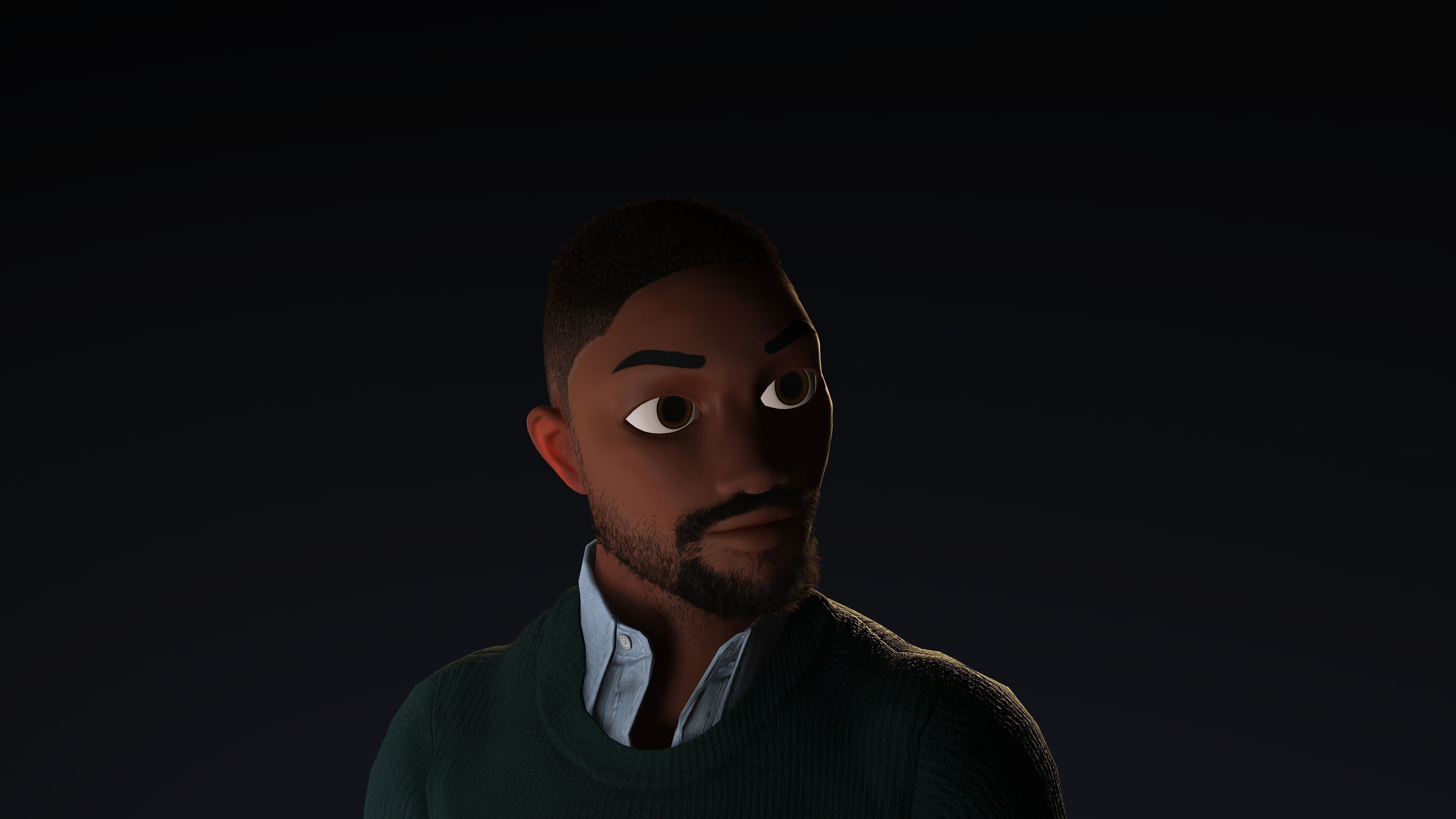 Robert  Rigged Stylized Cartoon 3D Male Character 3D model_5