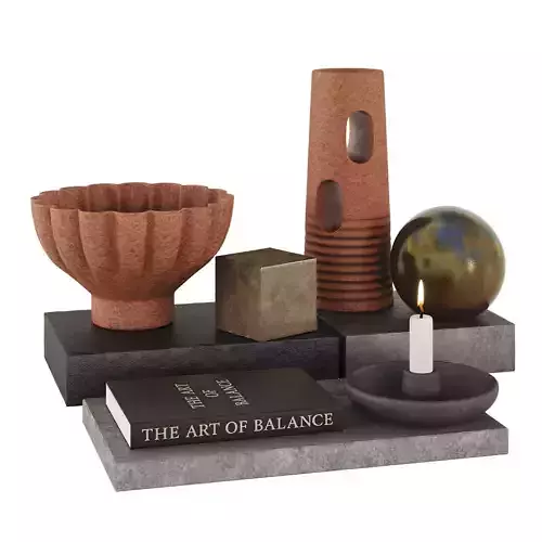 Decorative Set 04 Low-poly 3D model