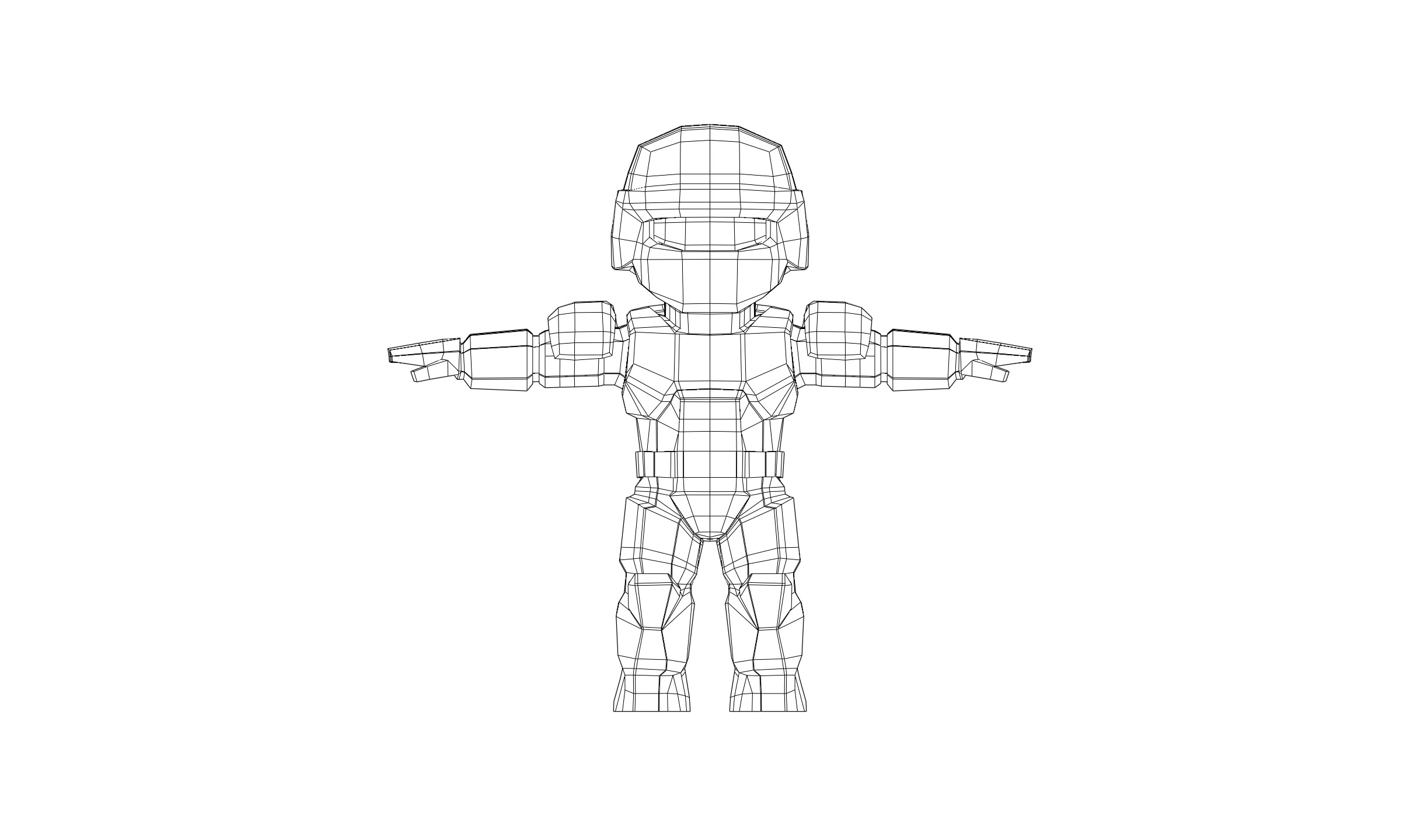 Low poly sci fi Soldier Low-poly 3D model_6