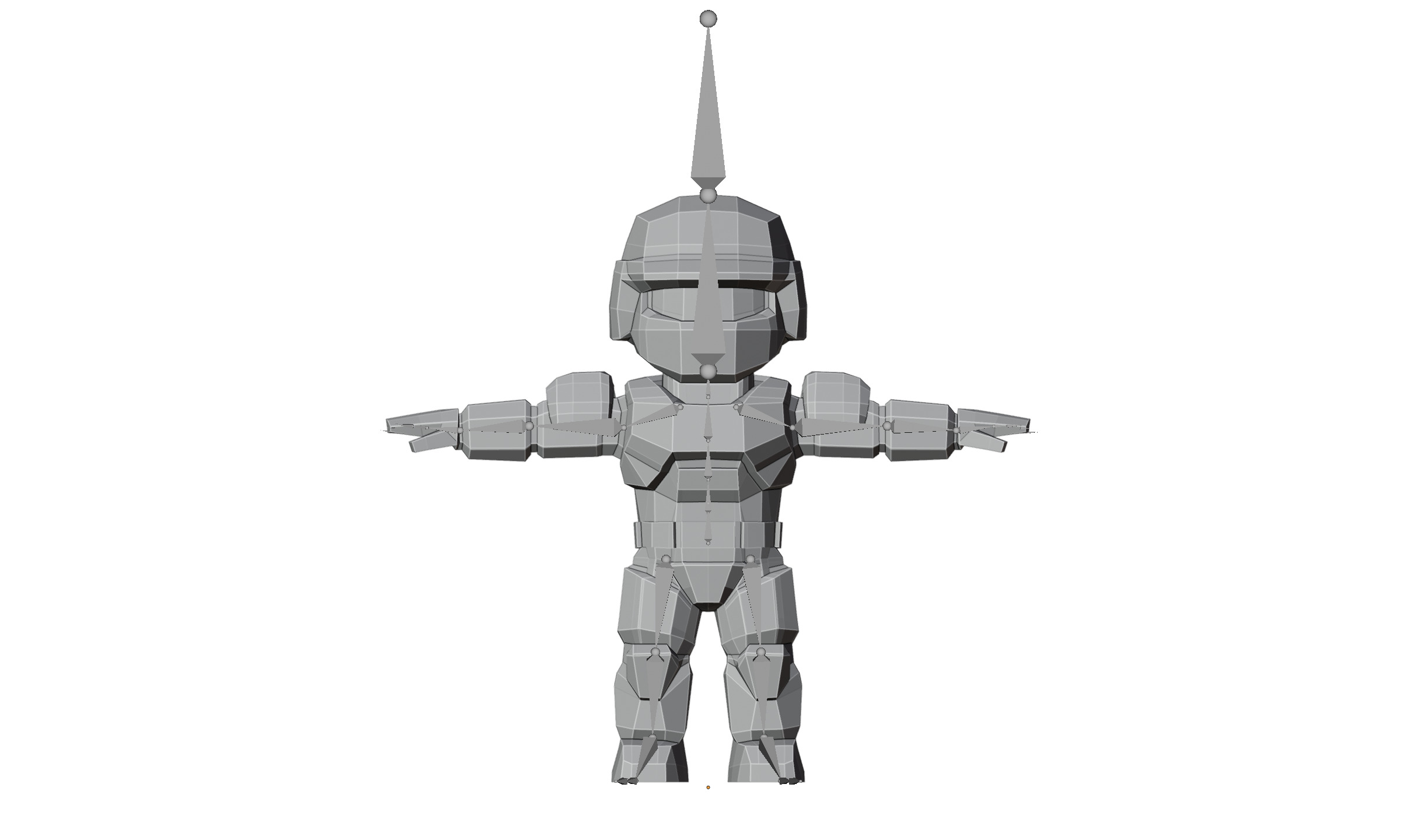 Low poly sci fi Soldier Low-poly 3D model_4