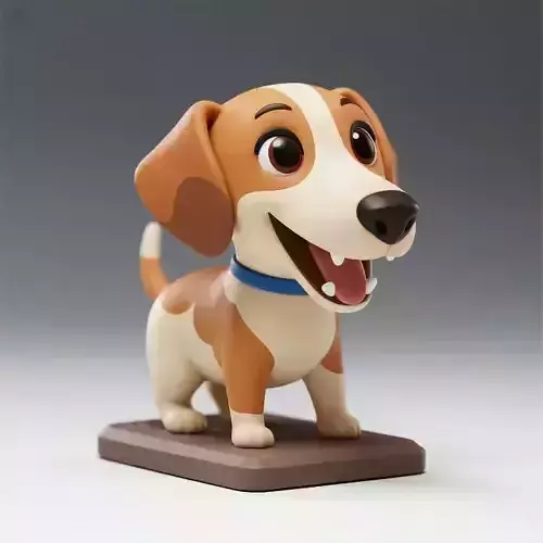 1078  Colorful Laughing   Galgo Dog  on Base  pug