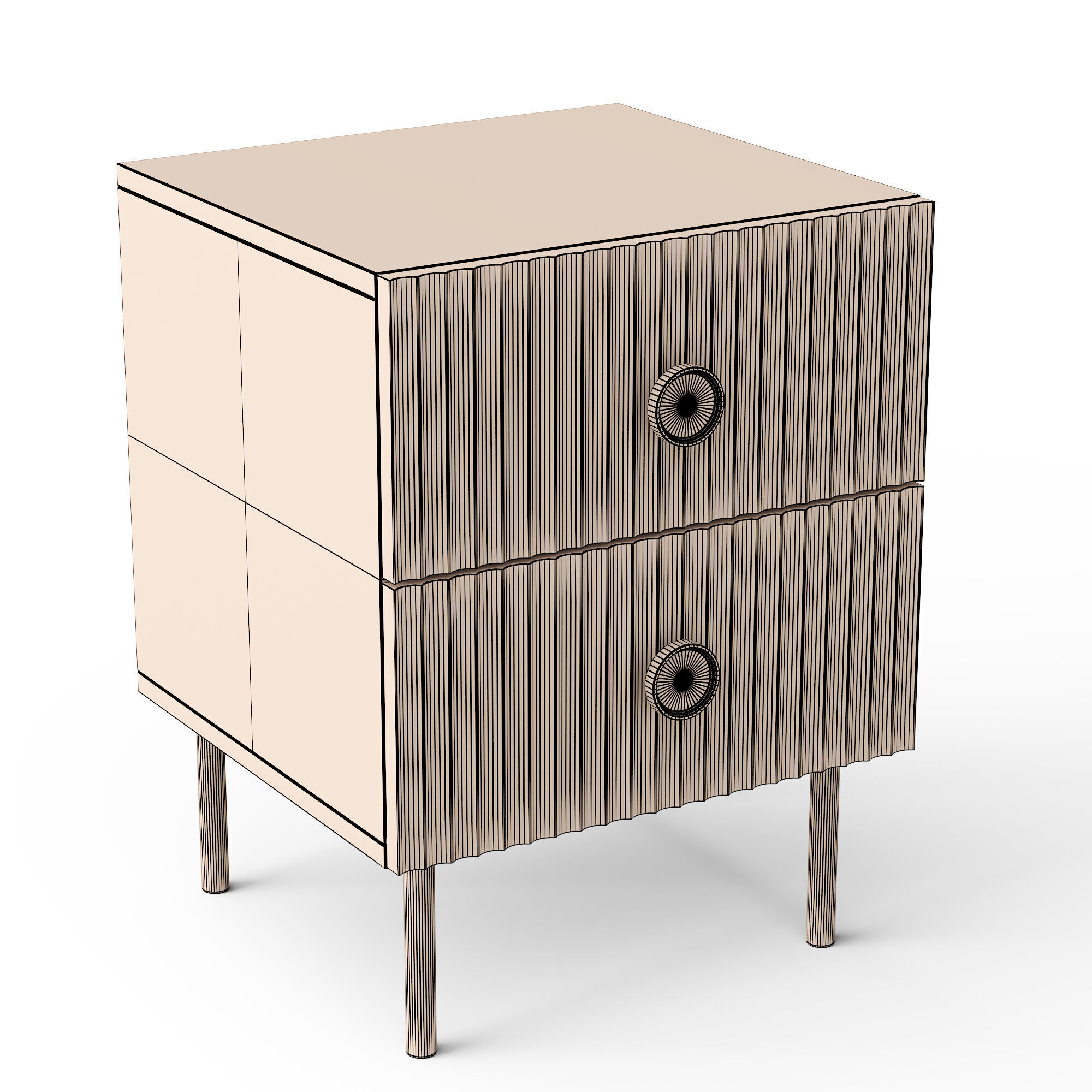 Donedic Bedside Table 3D model_2