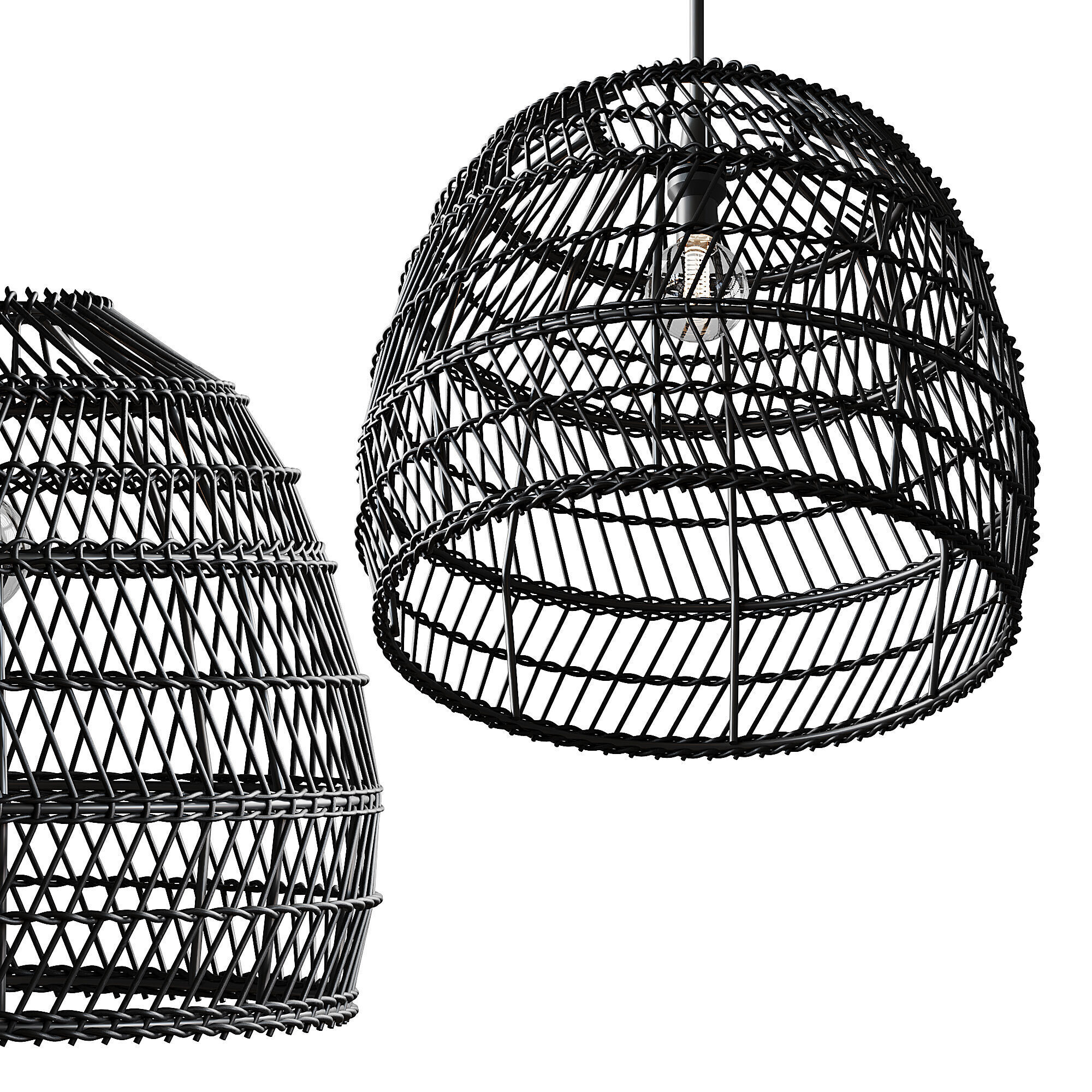 Boho Design Natural Lamp 3D model_3