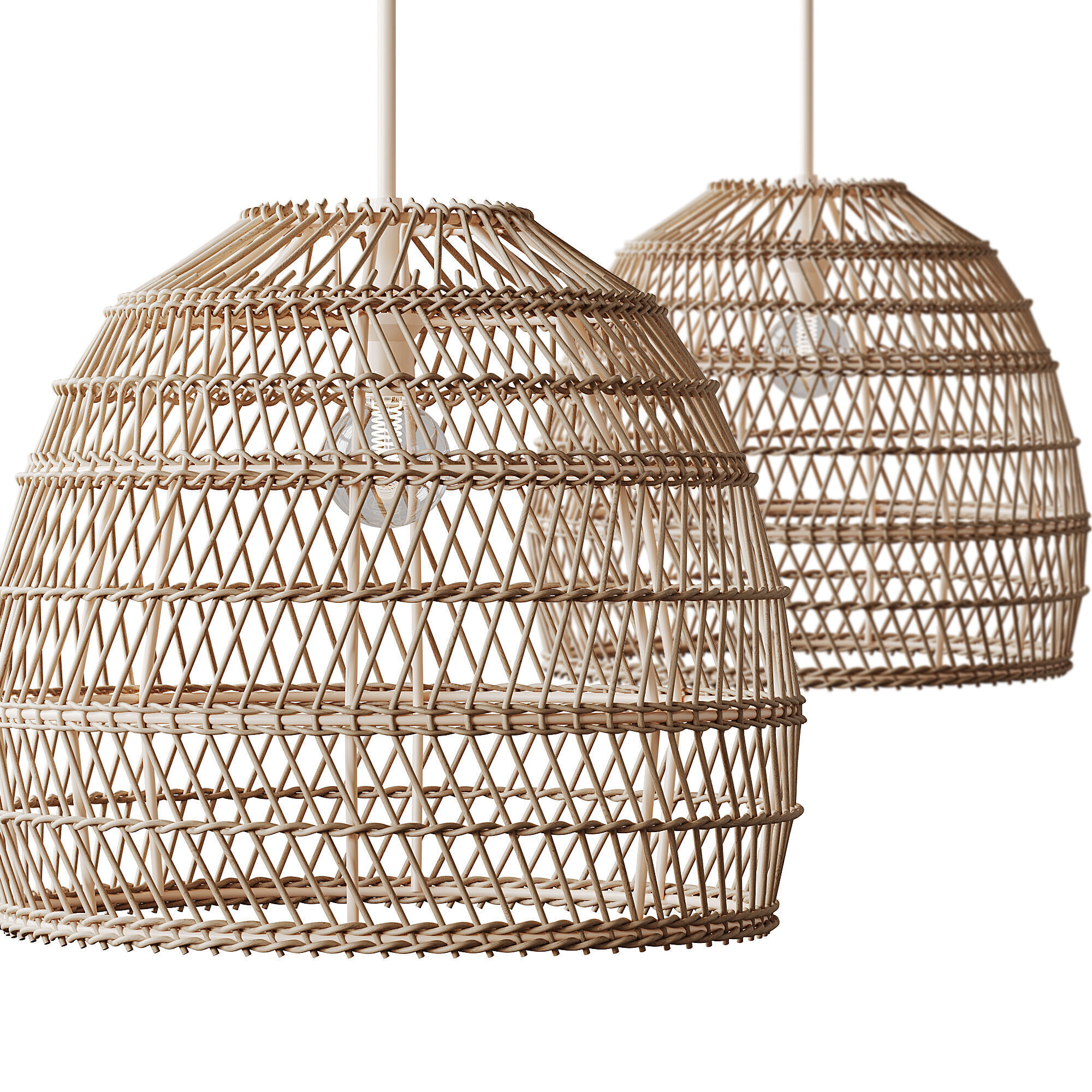 Boho Design Natural Lamp 3D model_2