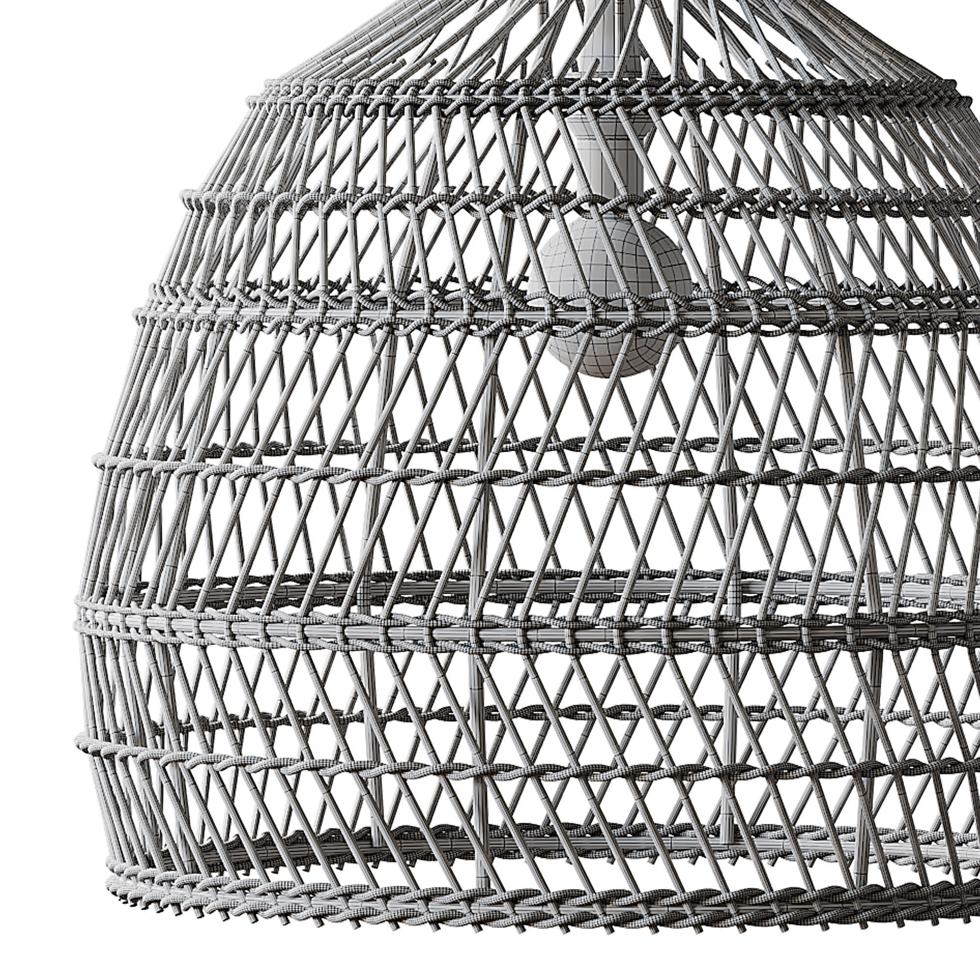 Boho Design Natural Lamp 3D model_14