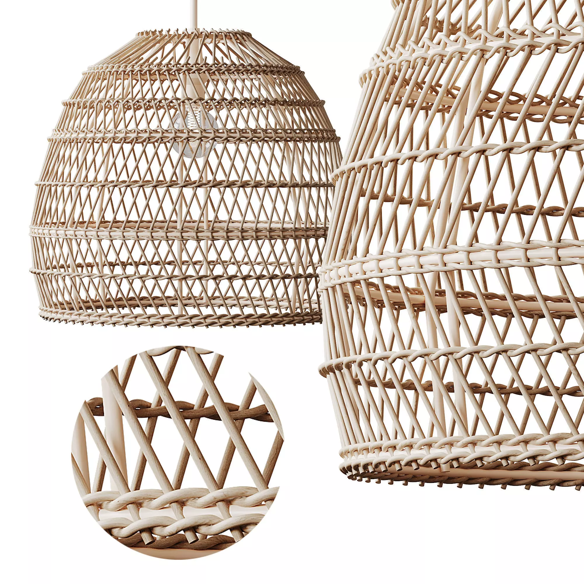 Boho Design Natural Lamp 3D model_0