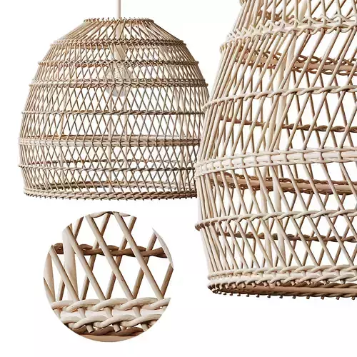 Boho Design Natural Lamp 3D model
