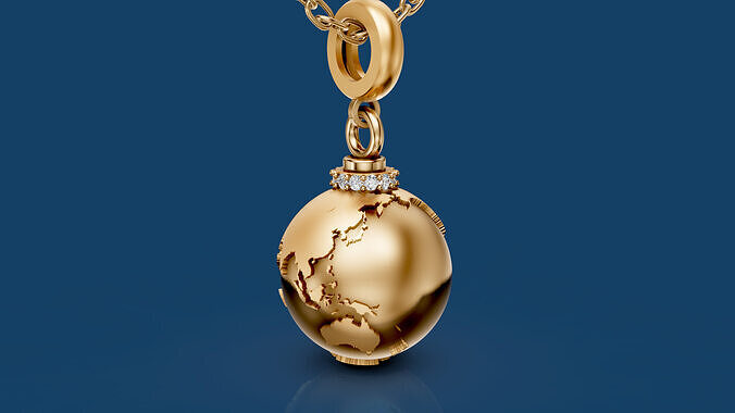 Earth Pendant 3D print model