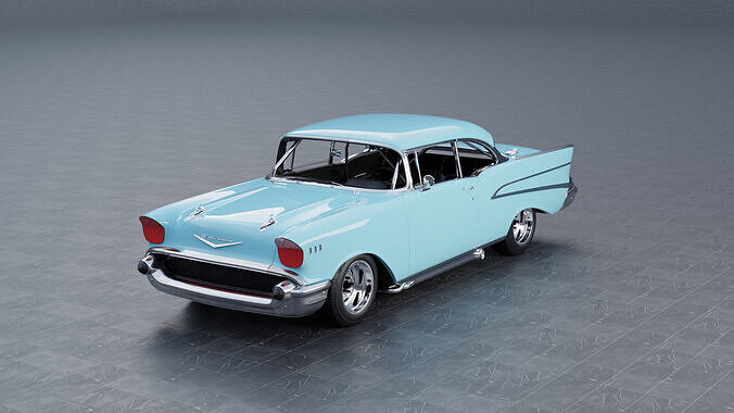 Chevrolet Belair 1957 Nascar Racing 3D model