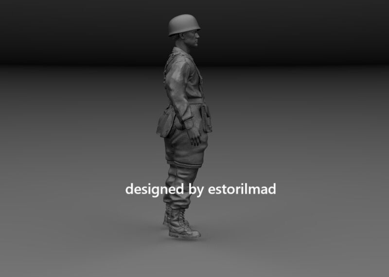 WW2 GERMAN PARATROOPER FALLSCHIRMJAGER v1 3D print model_2