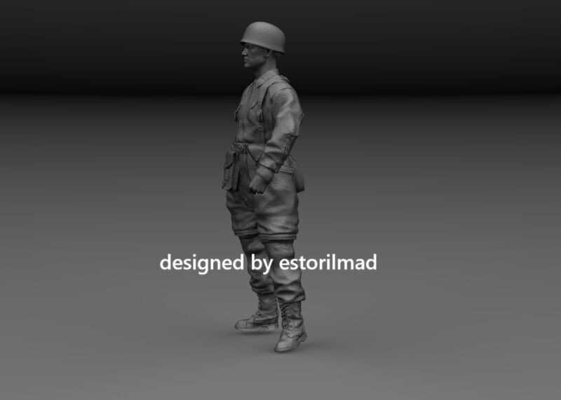 WW2 GERMAN PARATROOPER FALLSCHIRMJAGER v1 3D print model_1