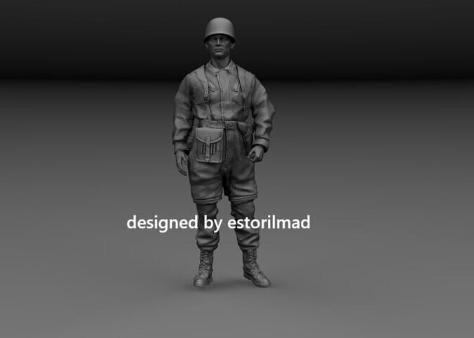 WW2 GERMAN PARATROOPER FALLSCHIRMJAGER v1 3D print model