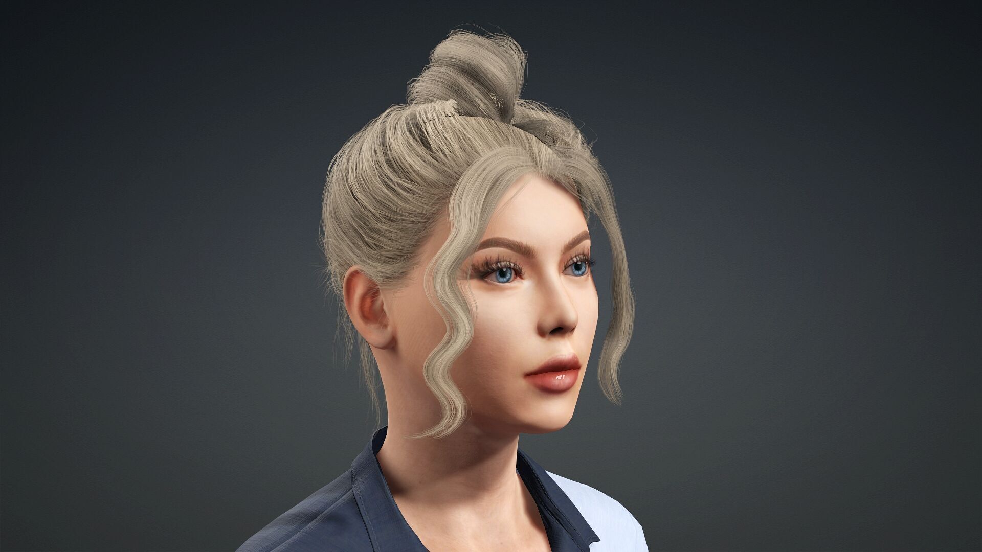 Realistic 3D Woman Model 3D model_8