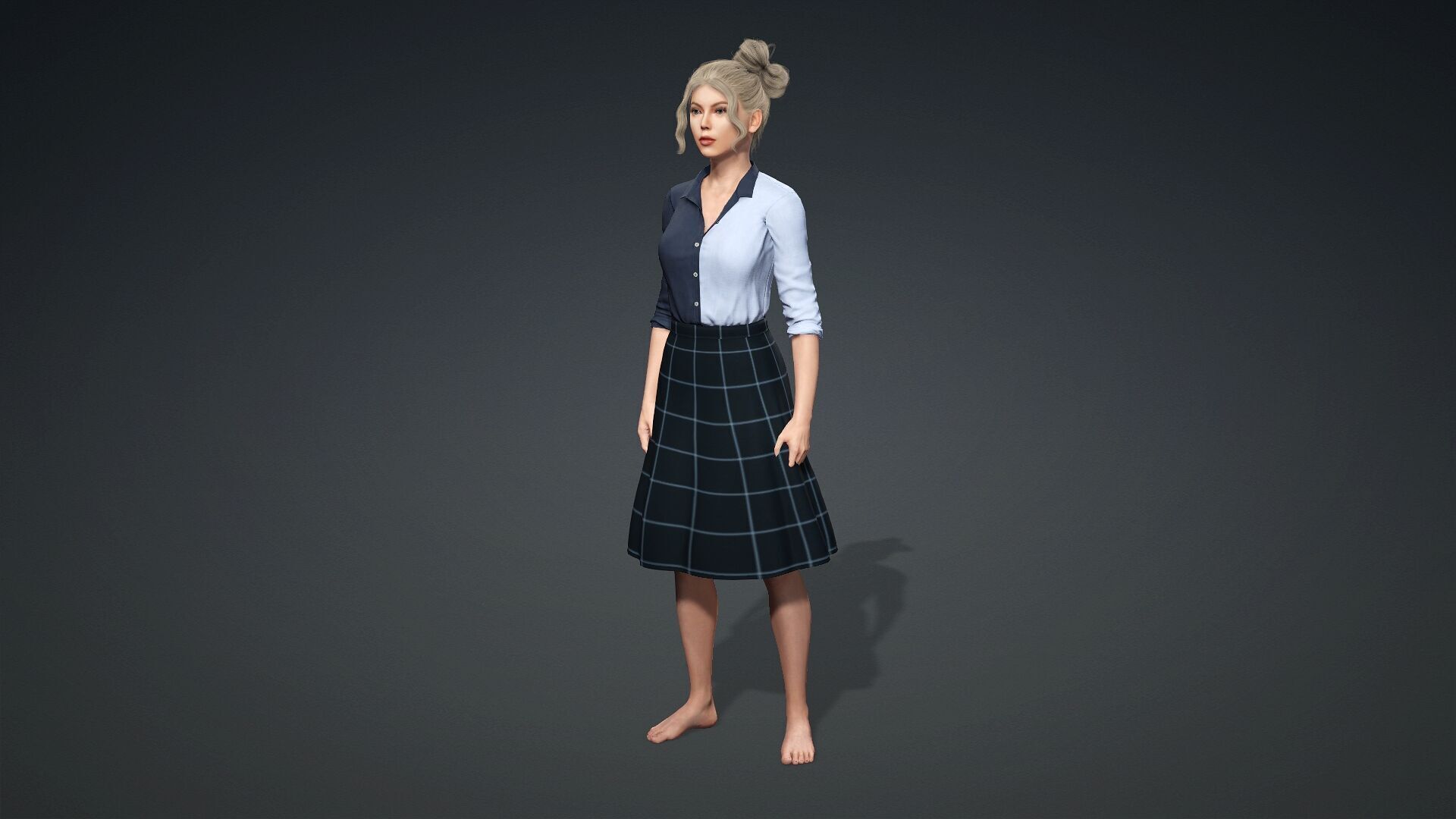 Realistic 3D Woman Model 3D model_10