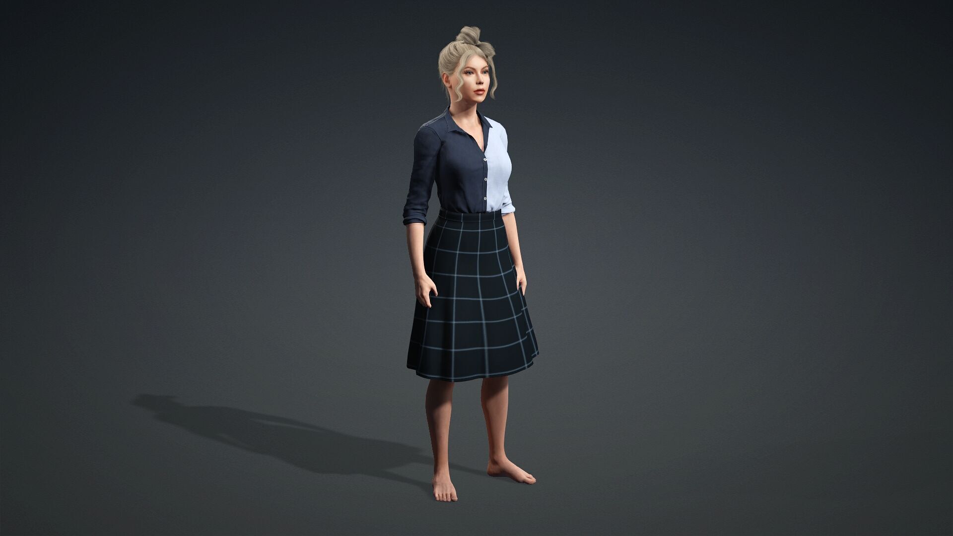 Realistic 3D Woman Model 3D model_9