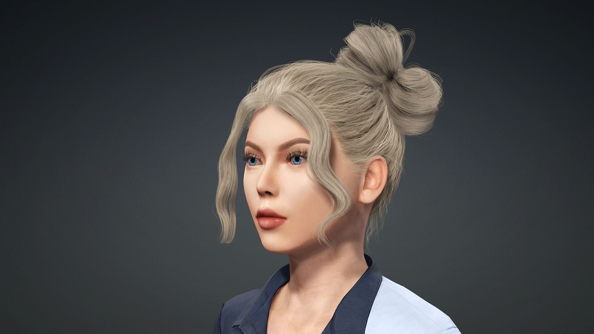 Realistic 3D Woman Model 3D model_7