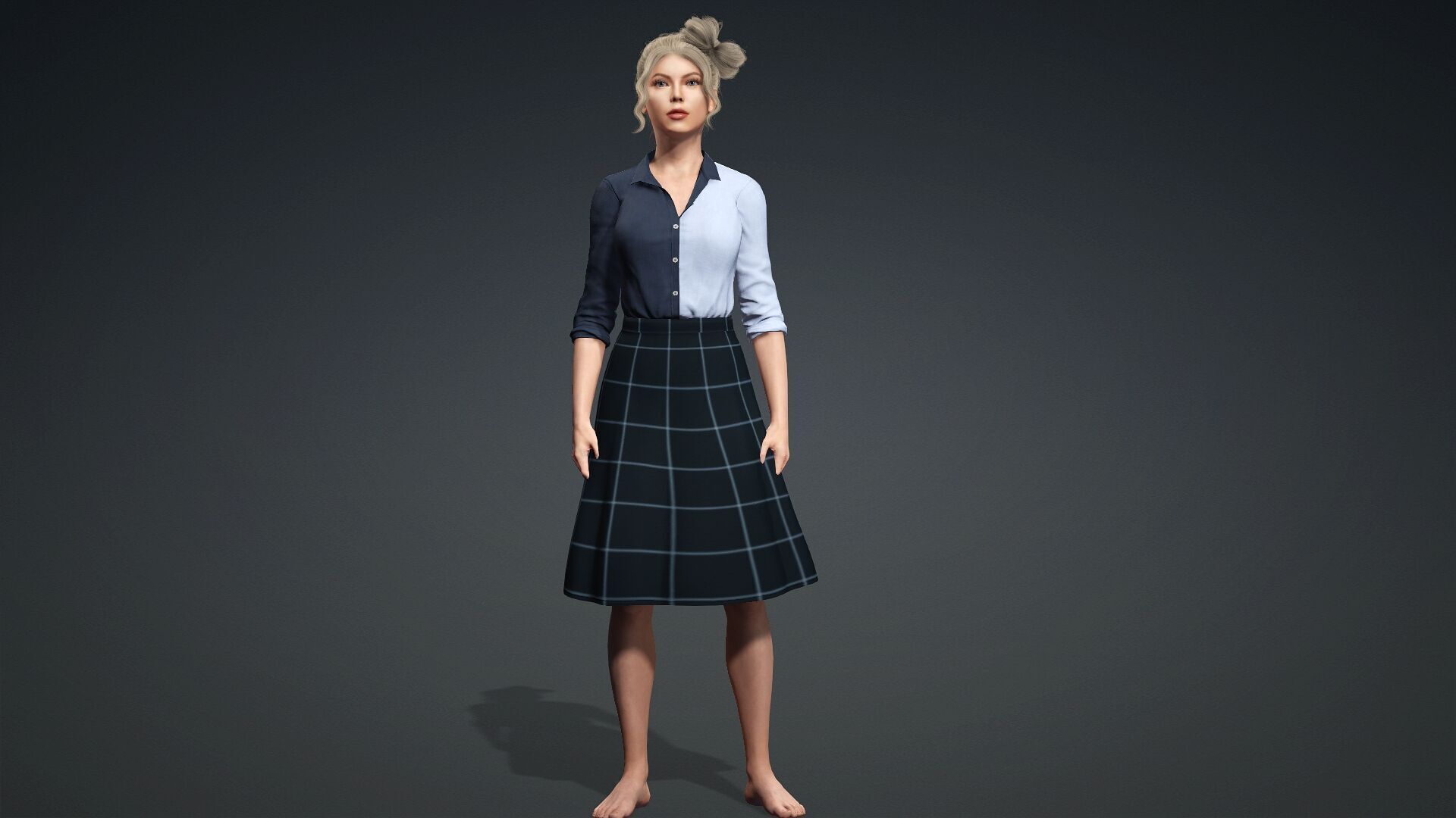 Realistic 3D Woman Model 3D model_1