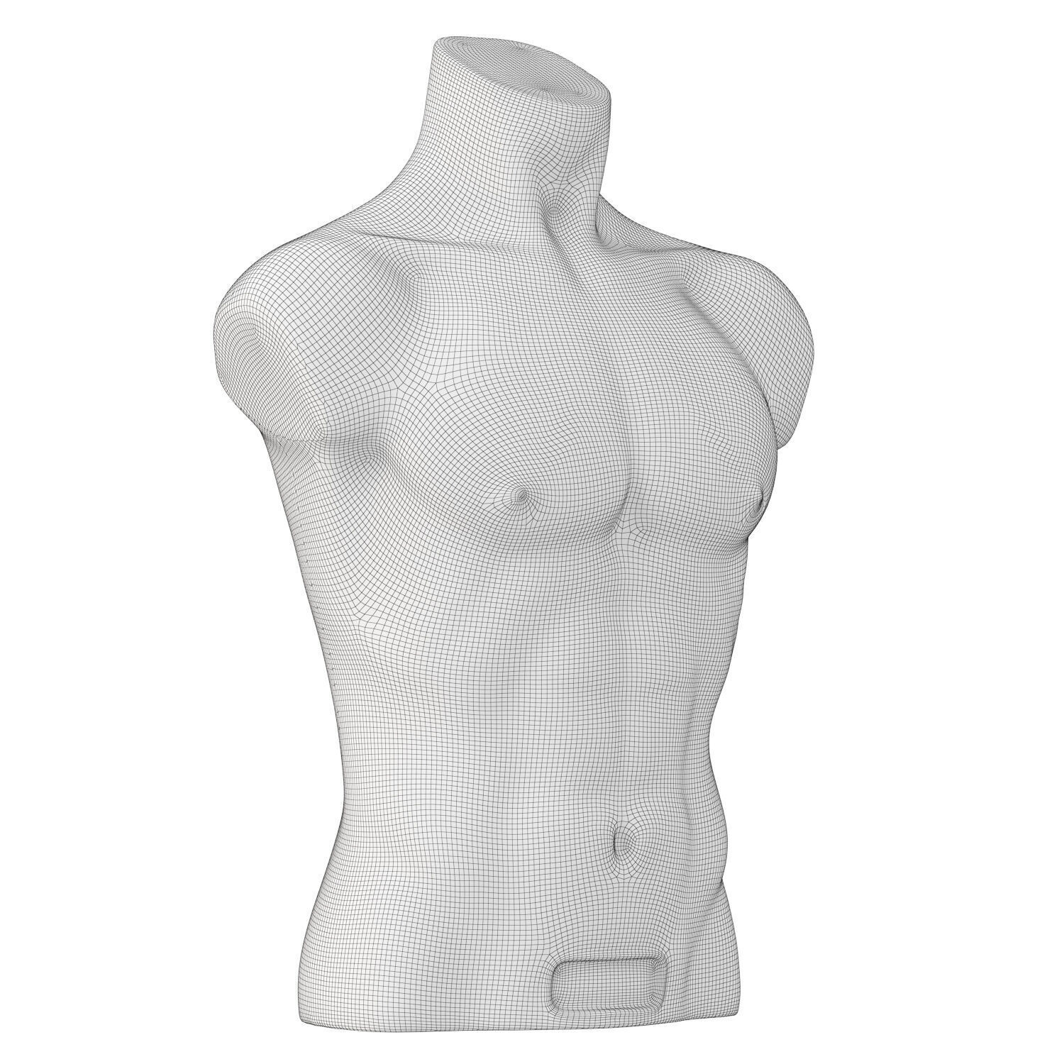 Mannequin male torso demonstration 3D model_6