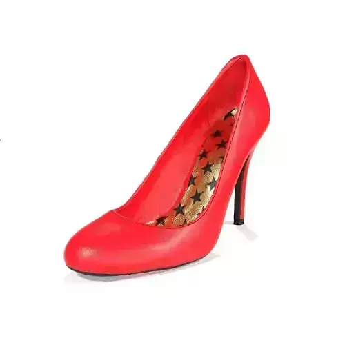 Red heels Game Ready Shoe Asset