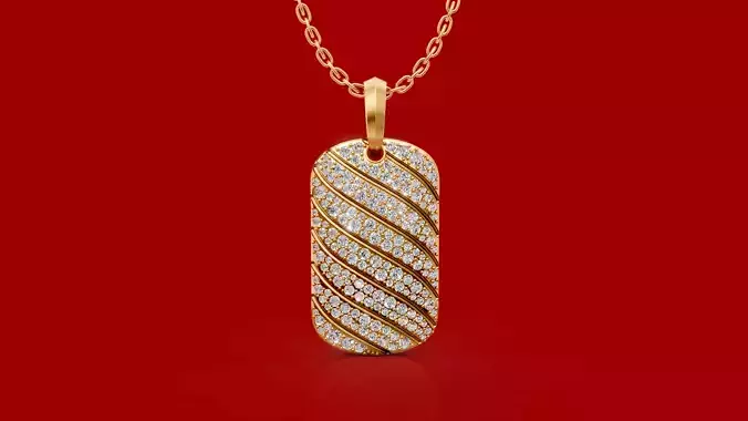 Dog Tag Lux Pendant  3D print model