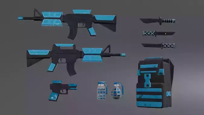 Tactical Equipment 3D Asset Pack 3D model Tactical Equipment 3D Asset Pack 3D model