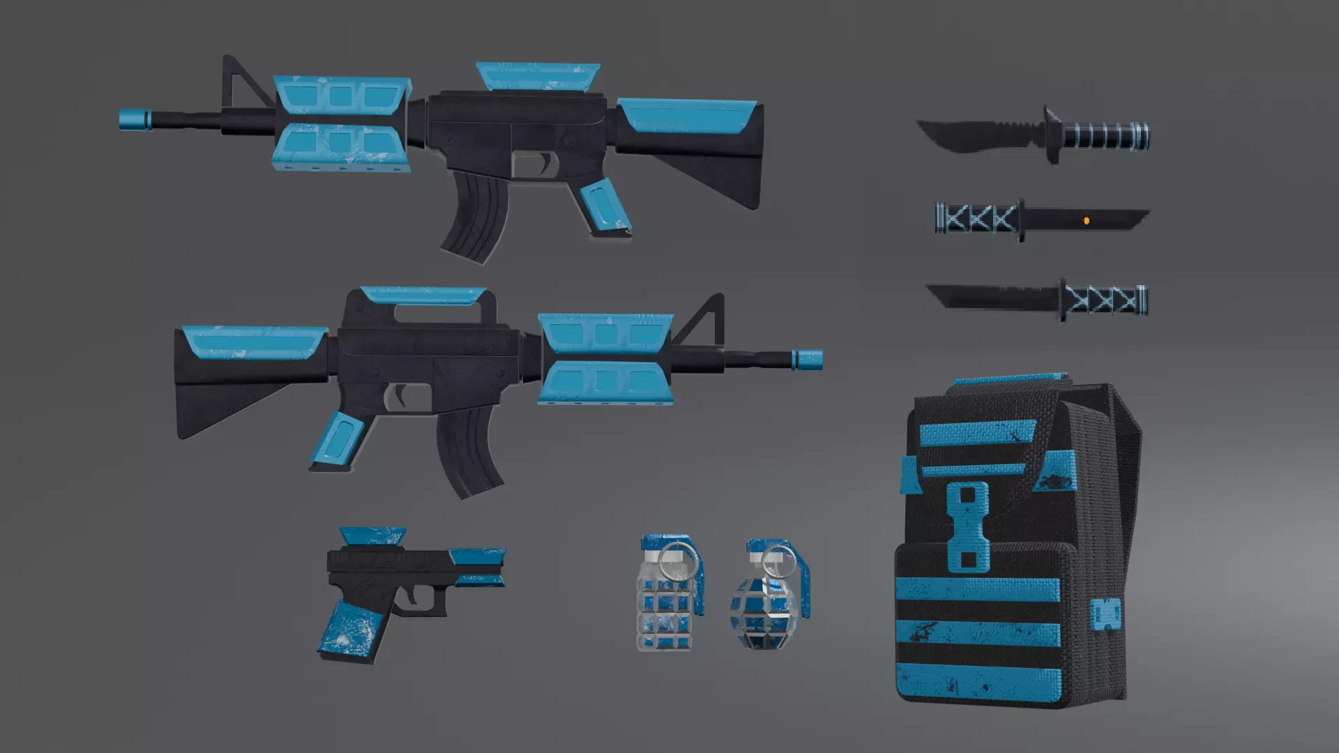 Tactical Equipment 3D Asset Pack 3D model_0