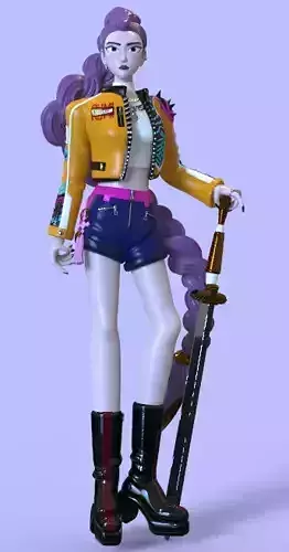 RUMI FROM KPOP-DEMON HUNTERS 3D print model