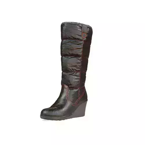 Black winterboots Game Ready Shoe Asset